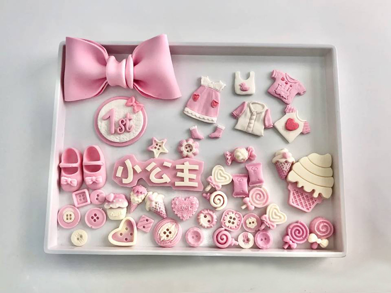 硅胶满月周岁蛋糕装饰翻糖模具