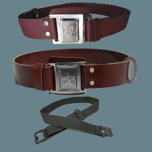 演出老式腰带红军腰带皮带可调节八一双扣武工带学生军训外扎腰带