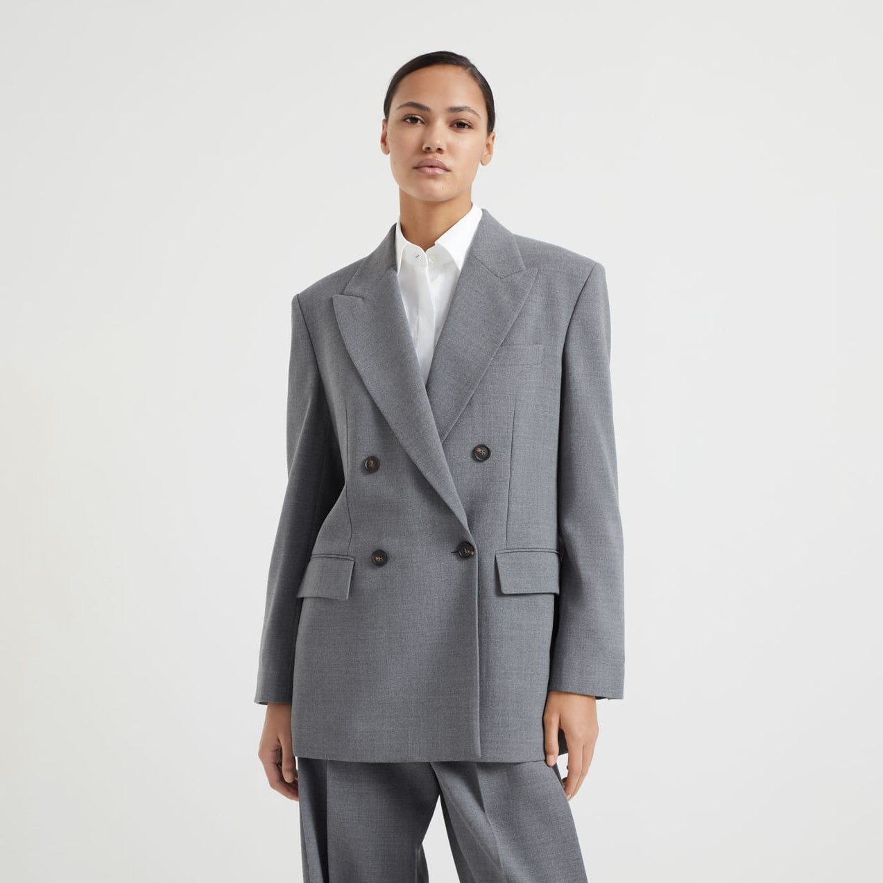 GUIMO新款时尚休闲百搭显瘦西装外套女中长款气质通勤西服