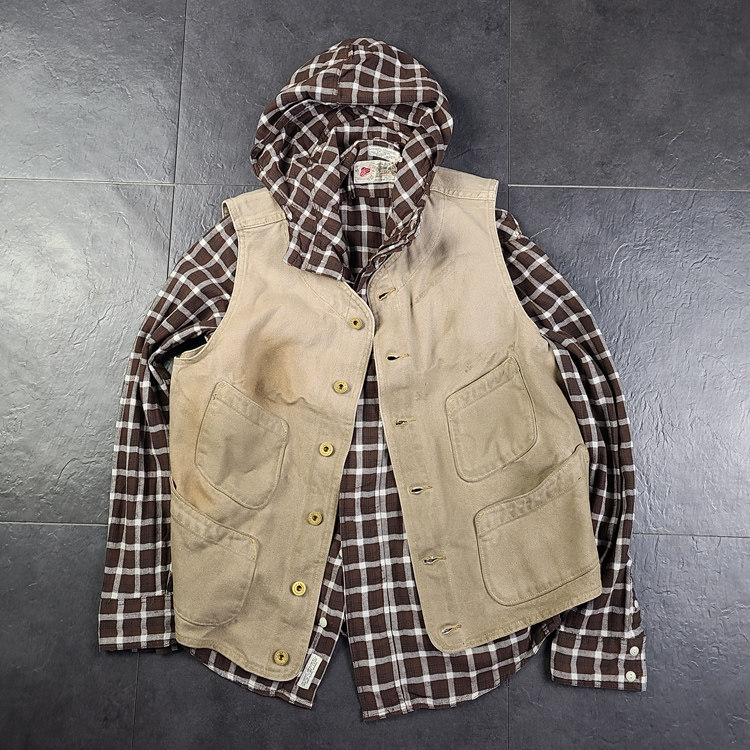 321081多码男 老款羊头 大厂面料 修身版型 英伦风格连帽衬衫外套