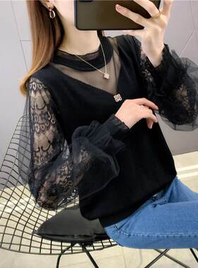 新款女士毛衣打底衫女内搭针织衫外穿春秋薄款上衣女洋气甜美套头