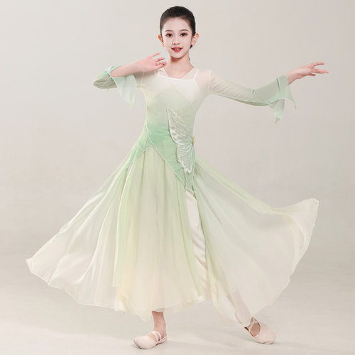古典舞演出服身韵纱衣飘逸舞蹈班班服练功服中国风舞蹈表演服六一