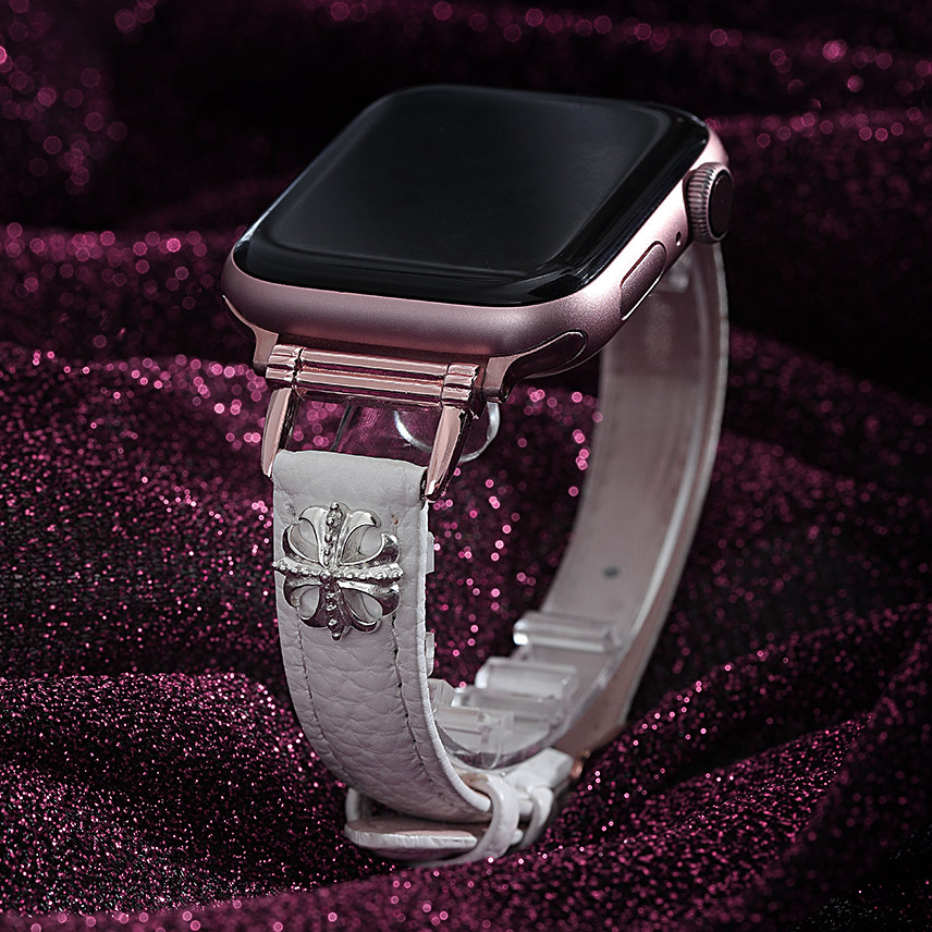 iwatch纯银铆钉皮表带