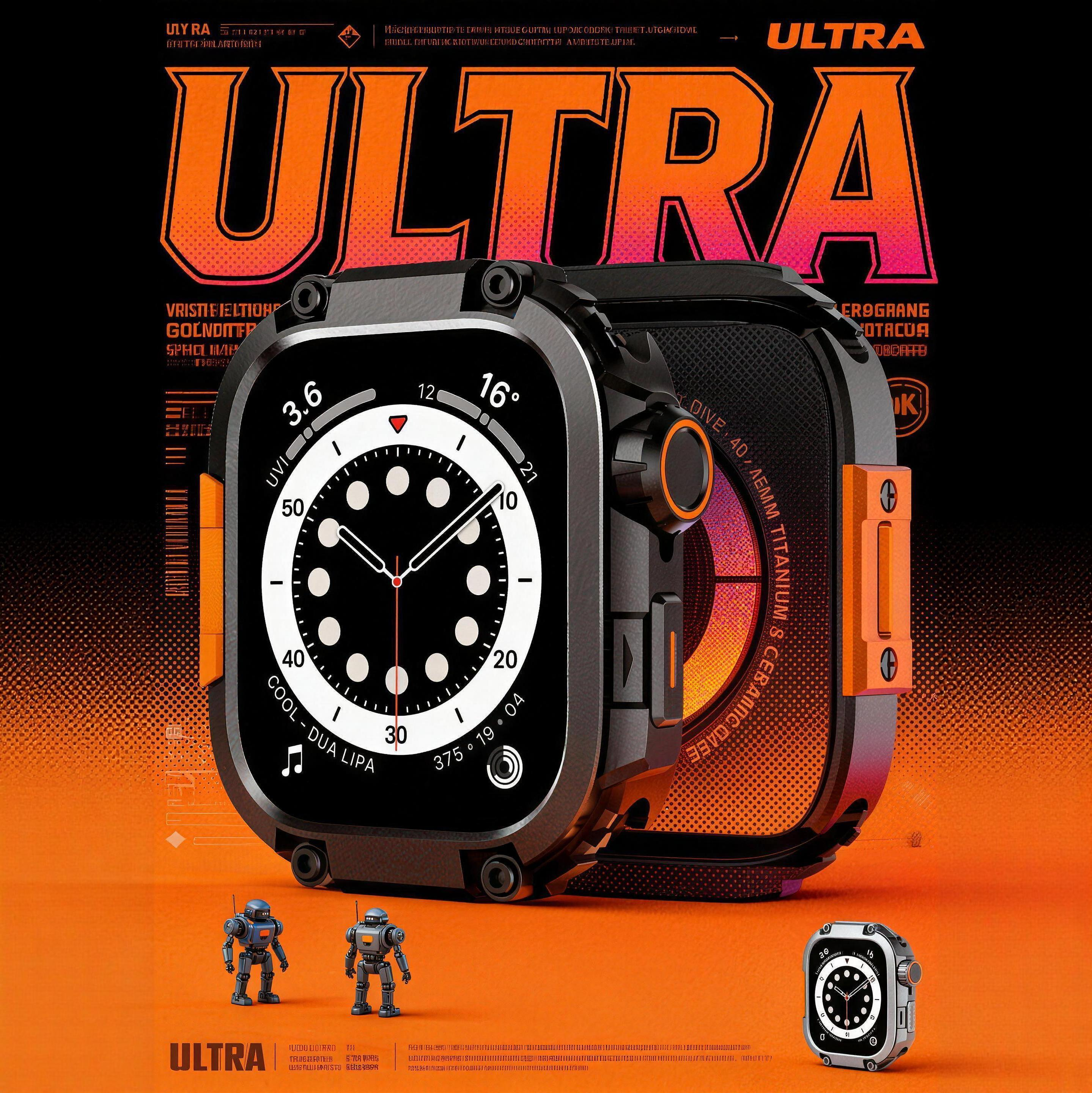 星图大螺纹锌合金改装苹果手表10/11代保护壳pc塑料后盖包裹旋钮金属按键iwatch运动防磕碰耐磨男女个性46mm,智能设备,智能手表手环表带/腕带,淘宝优惠券,粉丝福利购,淘宝优惠卷