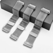 降落伞扣venu3飞26 星图佳明不锈钢一体快拆接口粗网米兰尼斯磁力扣手表带fenix5x 47mm改装