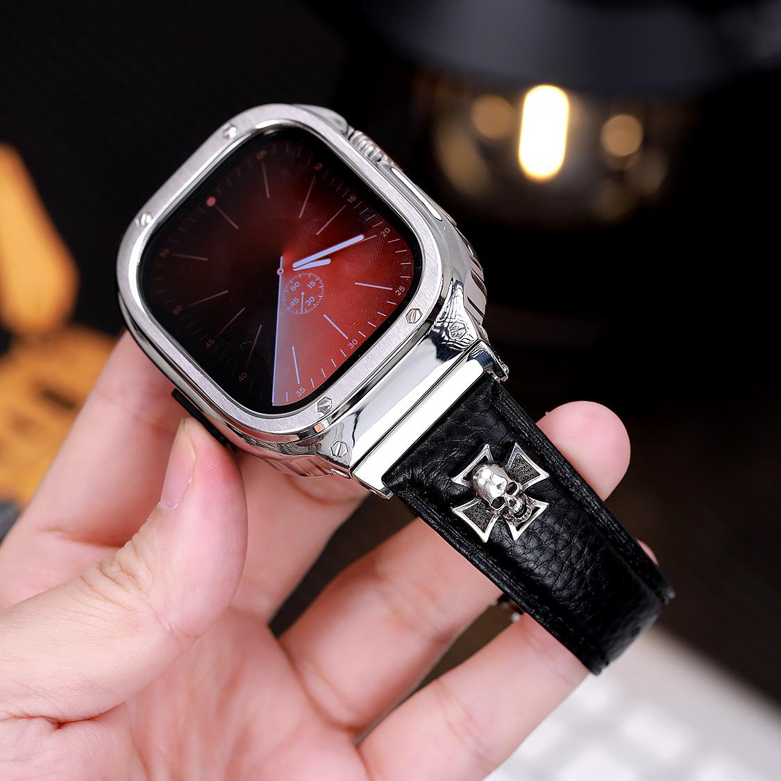 星图真牛皮铆钉不锈钢改装壳