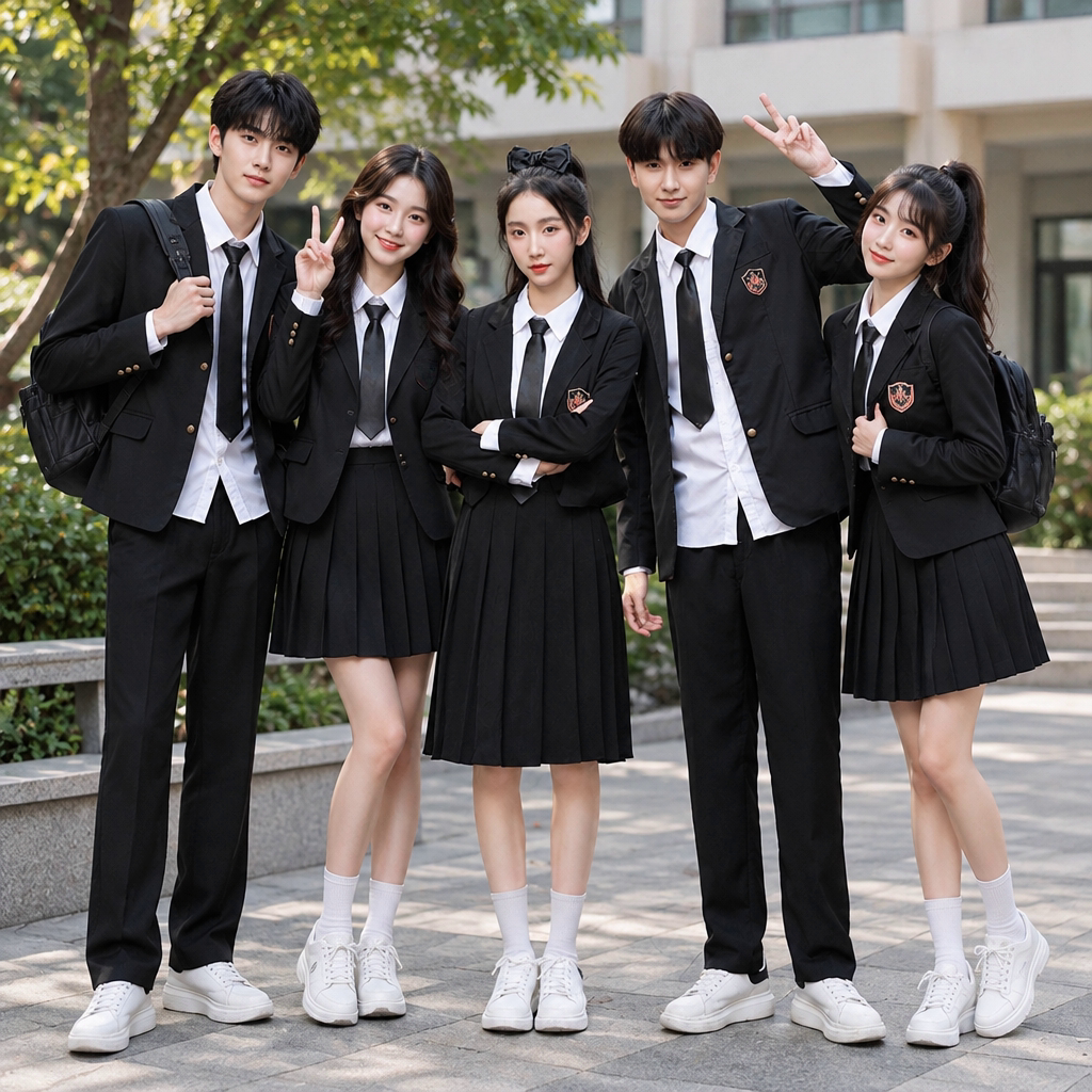 校服套装英伦学院风初高中学生jk制服西装衬衫百褶裙合唱演出班服