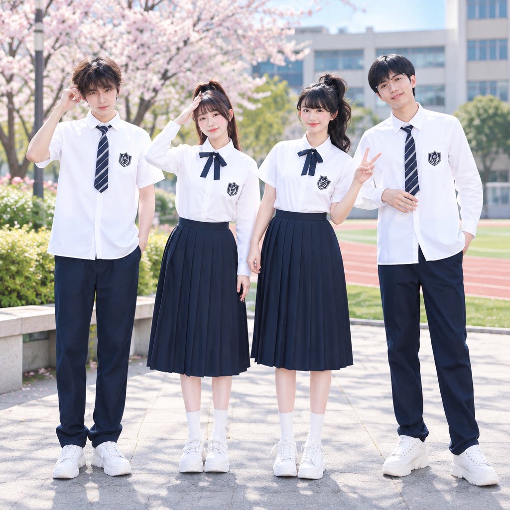 学院风合唱朗诵毕业照校服套装