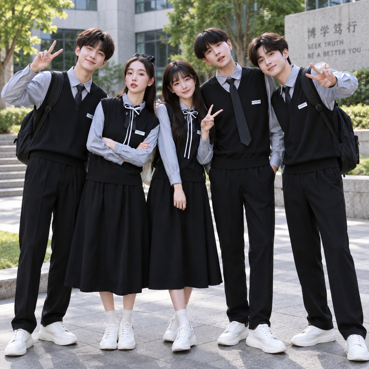 秋季韩版学院风班服裙装套装