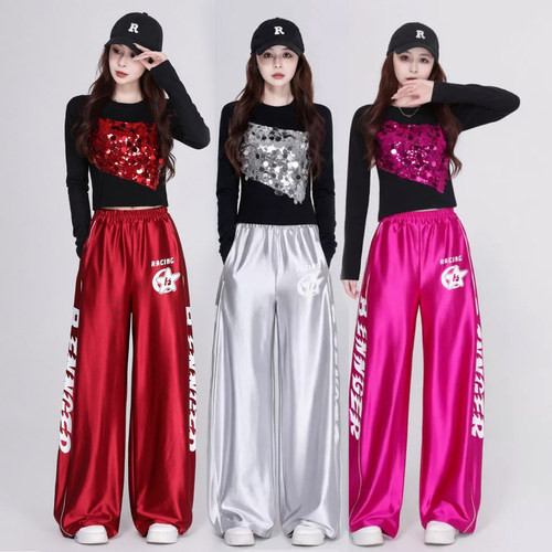 Kpop女团亮片爵士舞舞台演出套装