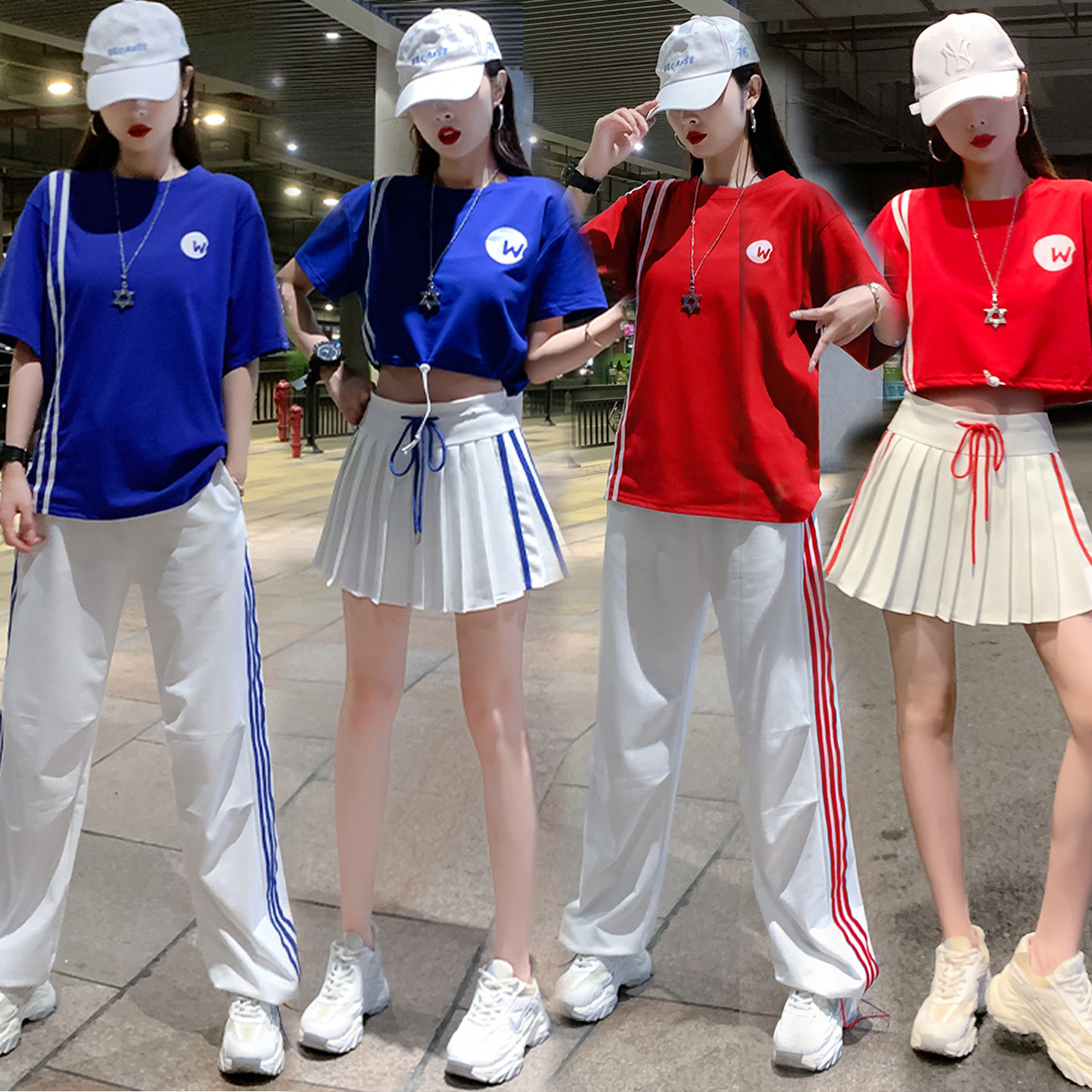 啦啦队演出服hiphop街舞运动裤图片