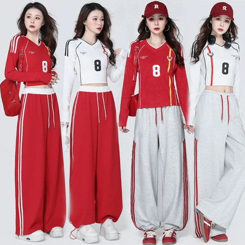 jazz辣妹跳舞街舞潮牌运动套装kpop女团舞蹈演出服现代舞爵士舞服