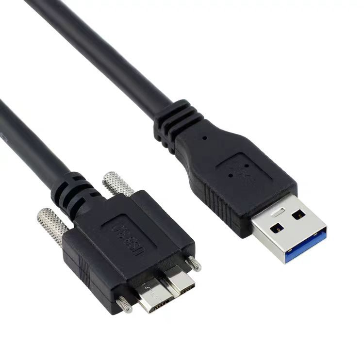 USB3.0数据线A公转MICRO B带螺丝工业相机高速摄像机连接线