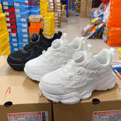 超轻软底防水防滑跑步鞋 皮面小白鞋 男女儿童春秋款 清仓德尔惠童鞋