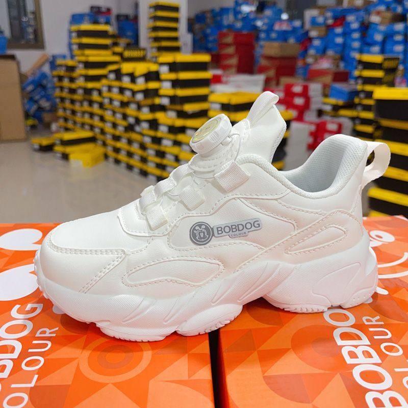 巴布豆小白鞋男女儿童春秋防水