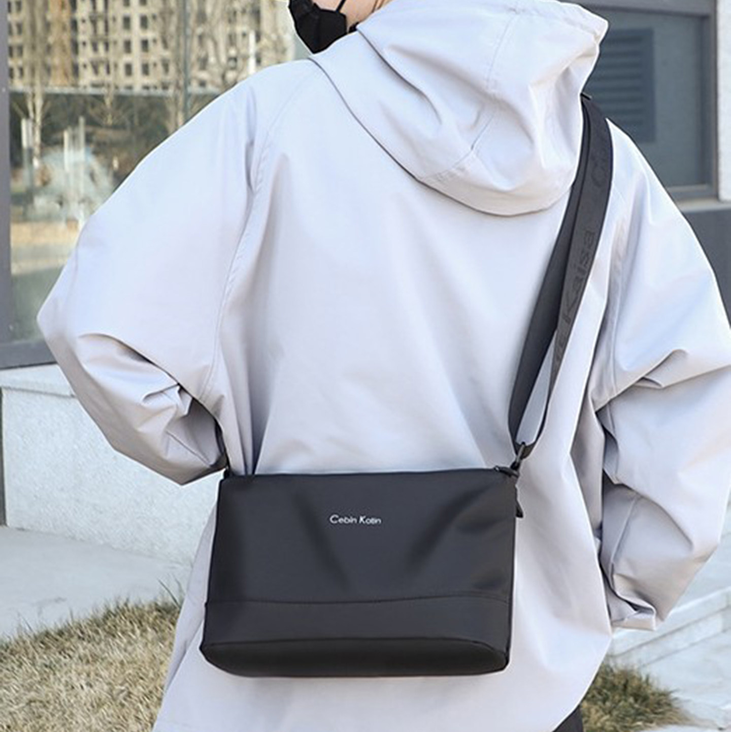 燕乐百货男包多隔层大容量背包男士斜挎包防水手机包百搭单肩包包