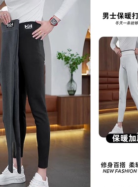 今泽保暖裤秋冬加绒加厚打底裤高腰收腹提臀裤男女同款羊羔绒裤子