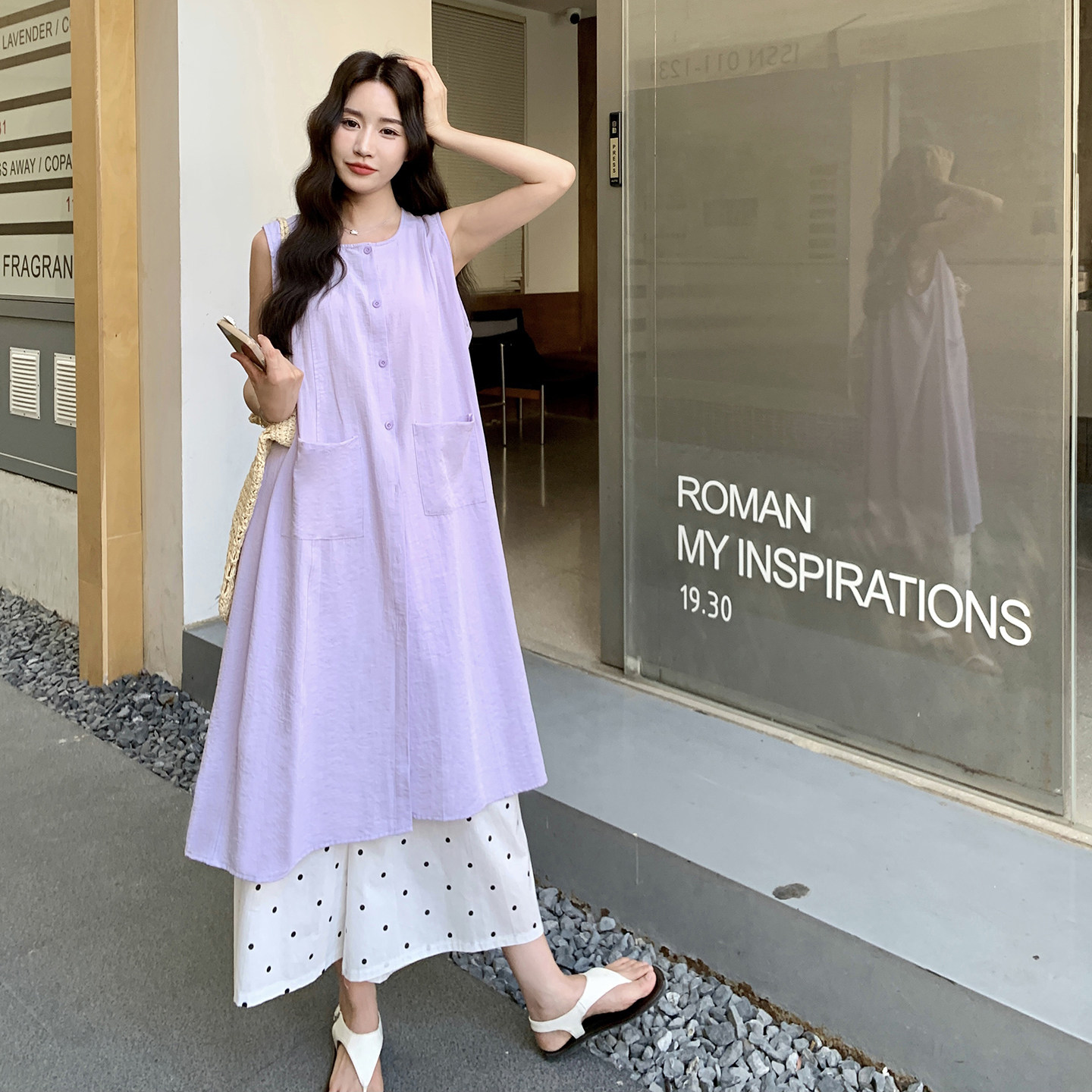 【现货】新品2D033-T519-P160-K228紫色开衫裙两件套,女装套装/套裙,2D033