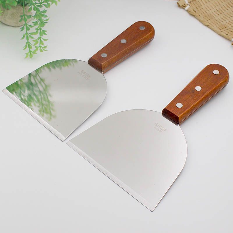 烤冷面铲子煎饼专用平口铲刀炒酸奶铁板烧烧烤全套工具不锈钢煎铲