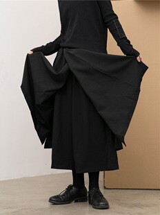 裤 不规则多层九分阔腿裤 裙 小众设计感yoji山本暗黑 2024新款