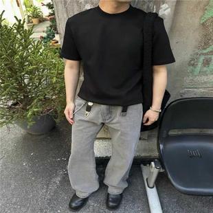 cleanfit重磅神 宽松水洗长裤 自主2021m水洗微喇牛仔裤 做旧夏季