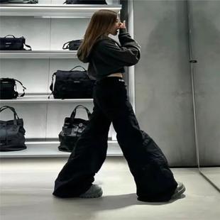 【巴黎两穿】重磅水洗多口袋可拆卸微喇工装裤男女Cargo同款裤子