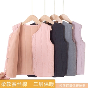 校服神器棉衣内胆高初中生小学生校服棉袄男女童加厚内搭马甲冬季