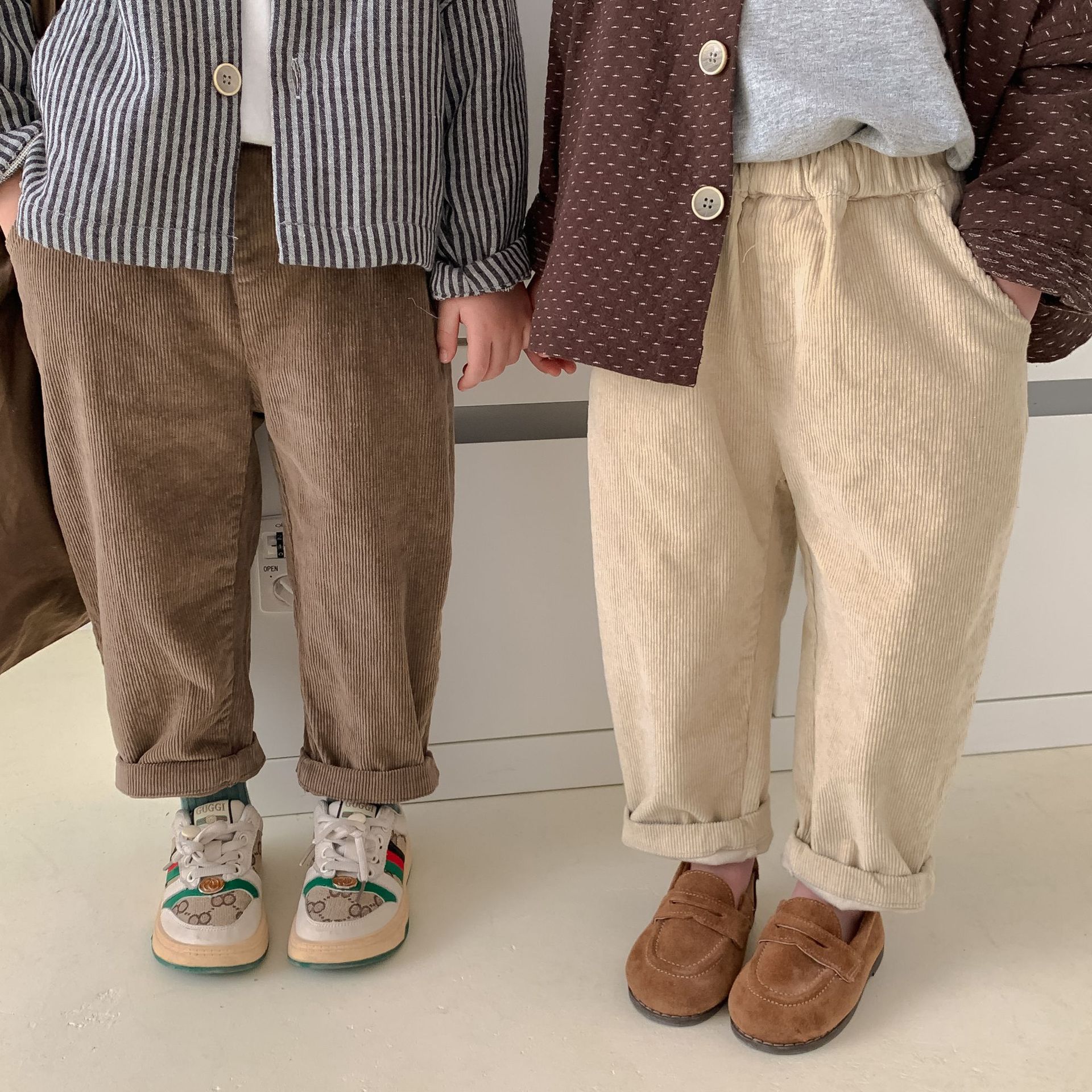 儿童春秋灯芯绒裤子长裤
