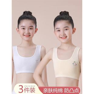 12背心纯棉7内衣儿童大女孩小8女童~~发育期小学生宽带第一阶段岁