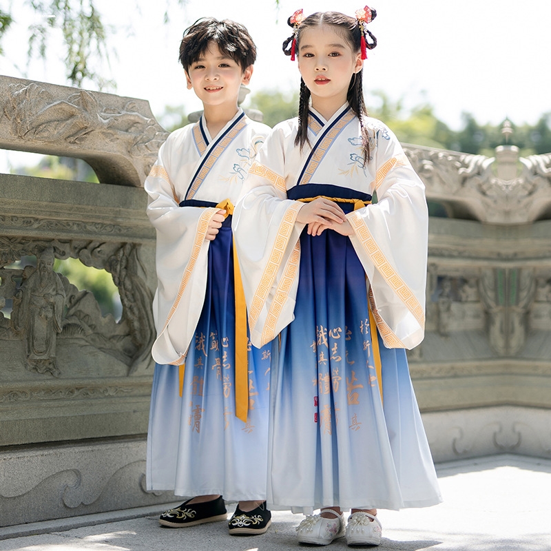 汉服幼儿园园服春秋复古演出服小学生国学中国风儿童毕业季班服夏