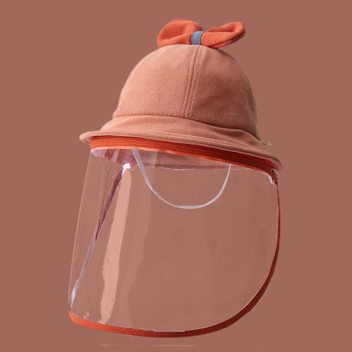 婴儿帽子秋冬季宝宝防护帽婴幼儿防疫面罩新生儿防风儿童防飞沫帽