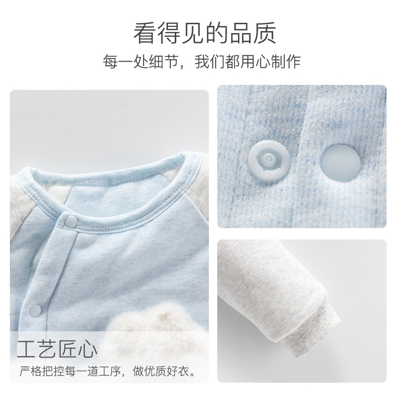 新生婴儿衣服秋冬新款宝宝棉衣裤子免脱套装加厚棉袄分体棉服冬季