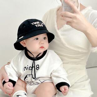 韩版婴幼儿帽子春夏季遮阳渔夫帽帅气宝宝防晒太阳帽男女童盆帽潮