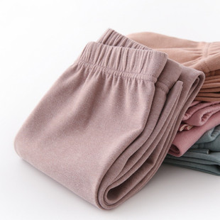 儿童德绒裤双面绒蚕丝保暖裤男童打底裤薄绒秋裤中大童宝宝自衬裤