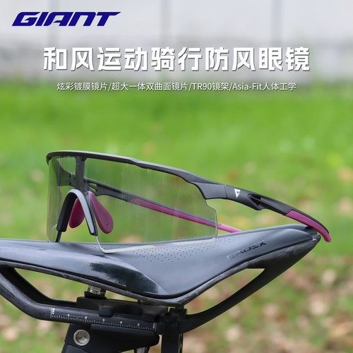 正品GIANT/捷安特和风骑行眼镜山地公路车镀膜变色防紫外线太阳镜