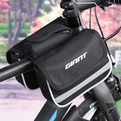 捷安特上管包大容量魔术贴固定