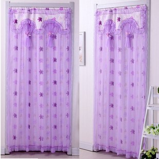 蕾丝卧室隔断纱门帘室内防蚊厨房卫生间厕所装饰风水半帘长帘定做