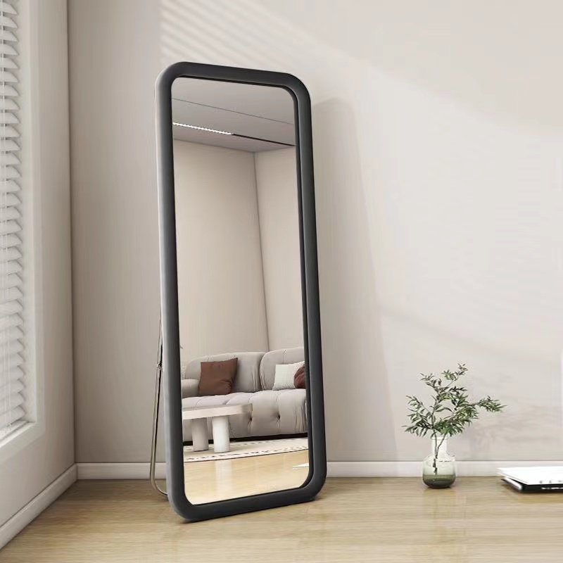 穿衣镜卧室奶油风女生试衣镜子全身镜家用落地壁挂式网红ins风