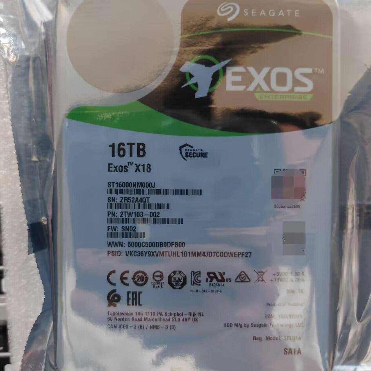 原装Seagate/希捷 ST16000NM000J /001G16T银河企业级NAS机械硬盘