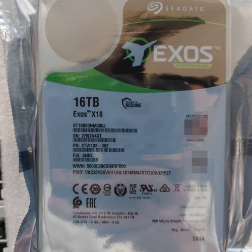 Seagate/希捷 ST16000NM000J /001G16T银河企业级NAS机械硬盘