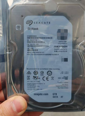 原装/大华st6000VX0003 6TB SATA 3.5 7.2K监控级硬盘