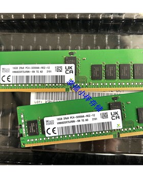 SK海力士 16G 2RX8 PC4-3200AA-RE2-12 REG内存 HMA82GR7CJR8N-XN