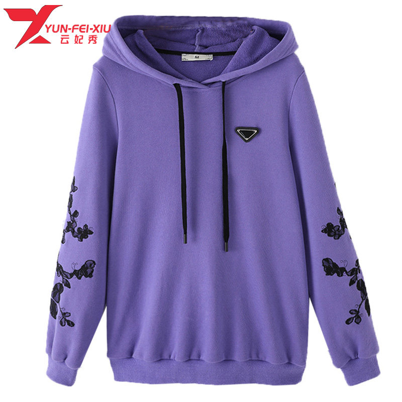 2020秋季装连帽韩版套头宽松长袖印花休闲大码女装潮流新款卫衣女
