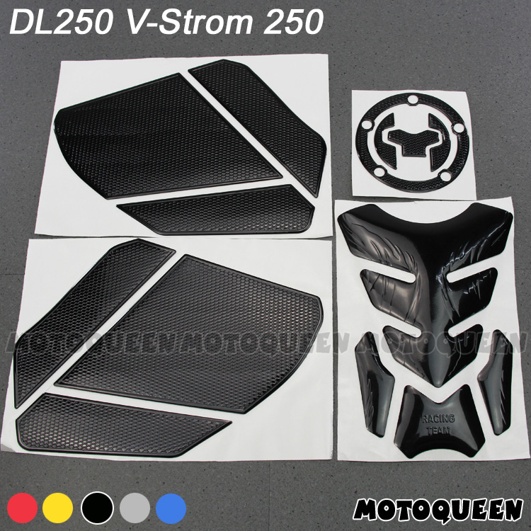 适用GSXR250铃木DL250摩托车GSX250油箱装饰防滑侧贴纸膜鱼骨贴花