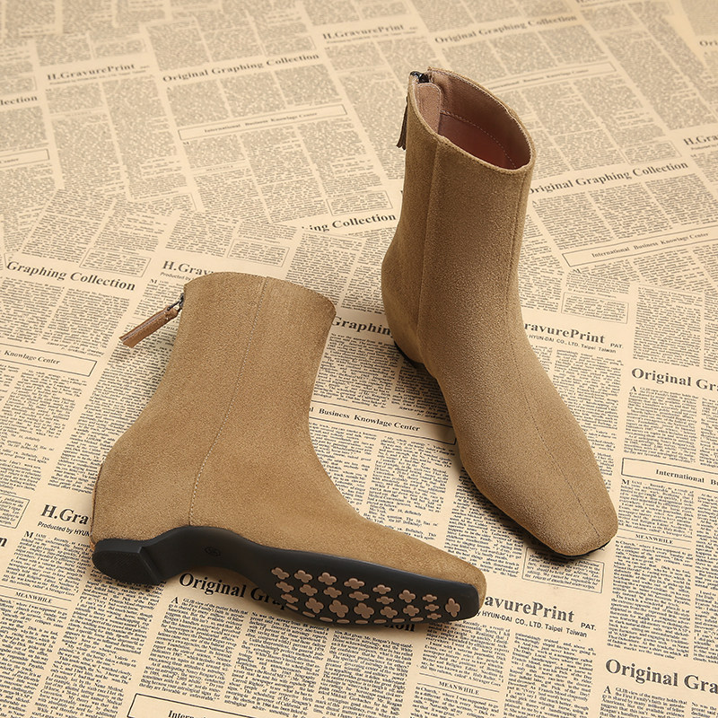 隐形内增高巨好看靴子女春秋单靴2025新款爆款短靴女瘦瘦靴小踝靴