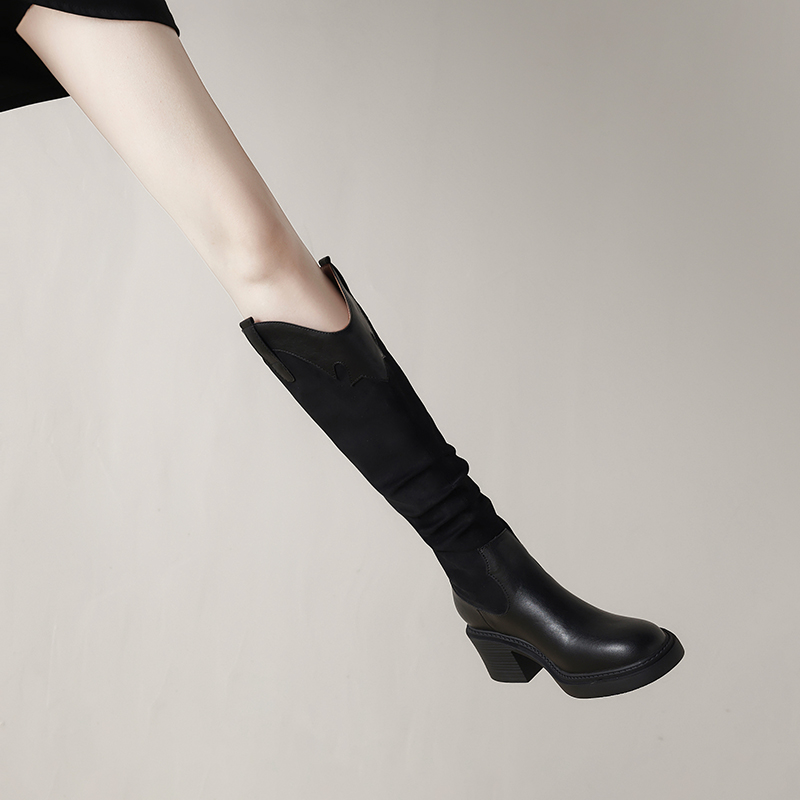 巨好看高跟长筒靴子女2025骑士靴