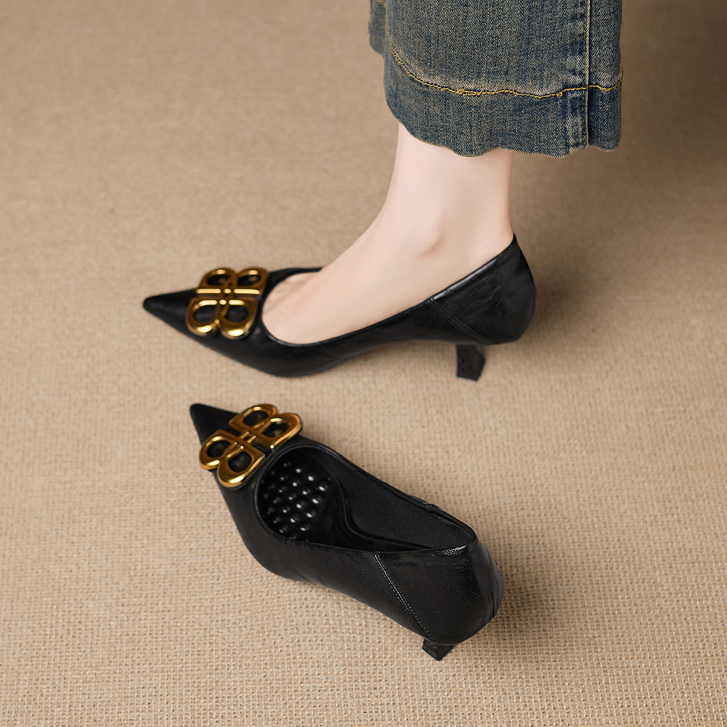 巨好看气质复古高跟鞋女2026新款春尖头浅口细跟爆款单鞋女不累脚