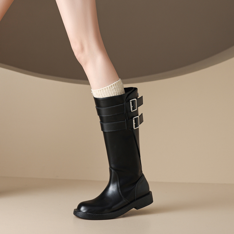 巨好看长筒靴子女秋冬骑士靴百搭