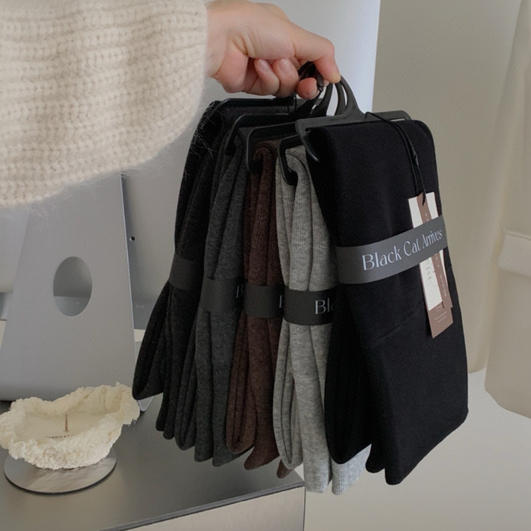 美拉拉长腿竖条纹肌理显瘦连裤袜