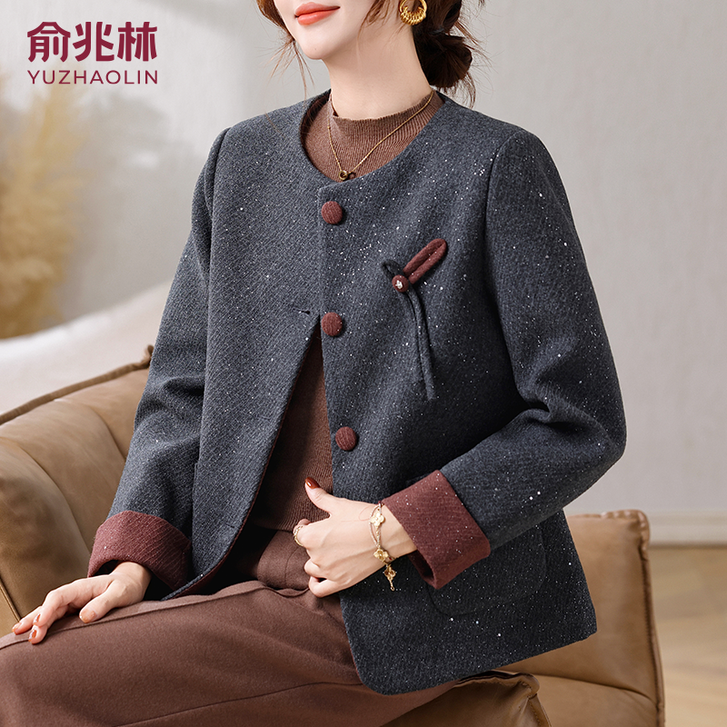 俞兆林中老年女装妈妈装外套